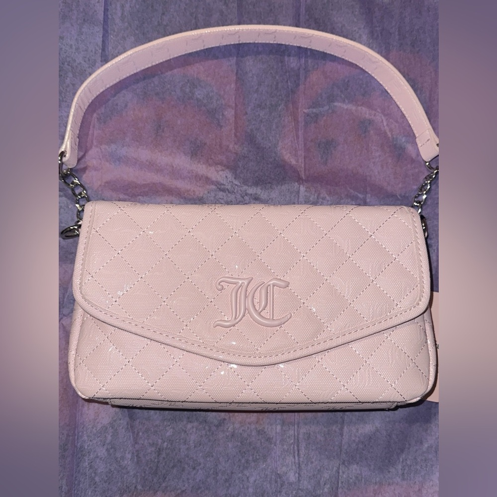 Juicy Couture Light Pink Quilted Shoulder Bag